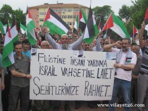 Tavşanlı'da İsrail protesto edildi