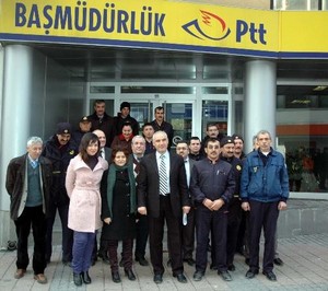 PTT Kütahya personeli eylem yaptı.