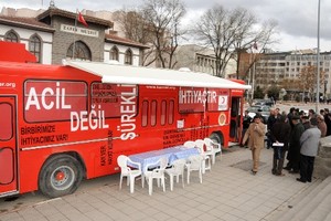 Belediyenin hibe ettiği otobüs, kan bağışlarında kullanılacak