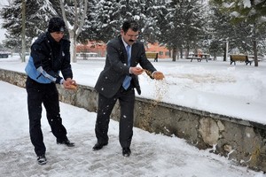 Karaman Belediyesi aç kalan kuşları unutmadı