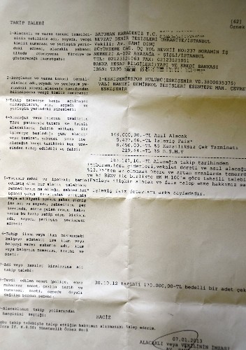 Batuhan Karadeniz, Eskişehirspor'u icraya verdi