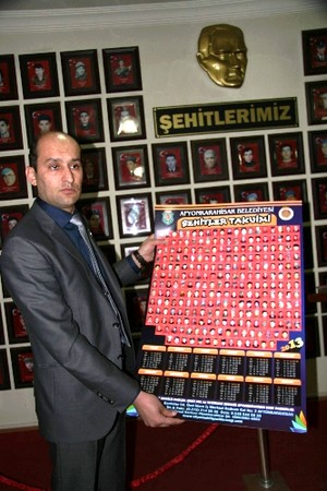 Afyonkarahisar'da 2013 Şehitler Takvimi hazırlandı