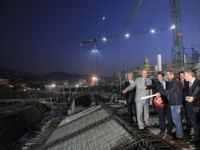 Stadyum inşaatına gece denetlemesi