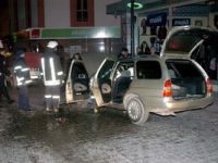 Kütahya'da park halindeki otomobil yandı