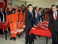 Afet eğitimi alan 54 uzman, yemin ederek göreve başladı