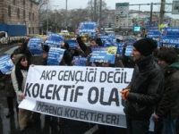 Başbakanlık ofisine yürümek isteyen öğrencilere polis engeli