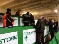 Basın tribününde yangın çıktı.