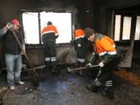 Evi yanan aileye belediye sahip çıktı