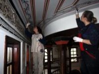 Asırlık Mevlevi tekkesinin tarihi desenleri onarıldı