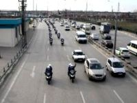 Polis, huzur için kortej düzenledi, şehir turu attı