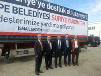 Suriye'ye yardım tırları Gaziantep'te