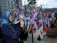 Kadınlar isteklerini dilek ağacına astı