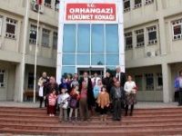 Down sendromlu çocuklar Kaymakam’ı ziyaret etti