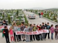 Mahalleliden mezarlık değil park istiyoruz eylemi
