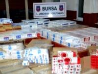 Bursa'da 24 bin paket sigara ve 14 bin 440 poşet kahve ele geçirildi