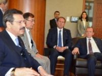 BTSO, TOBB Başkanı Rifat Hisarcıklıoğlu’nu ziyaret etti.